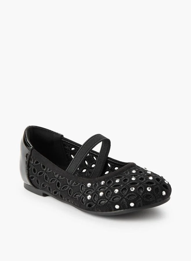 جونيورز Girls Embellished Ballerina Shoes